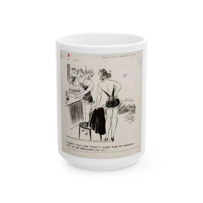 Cuties Single Panel Gag Comic Strip - White Coffee Mug 15oz - Go Mug Yourself