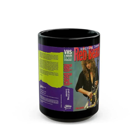 CUTTING LOOSE REB BEACH (VHS COVER) - Black Coffee Mug 15oz - Go Mug Yourself