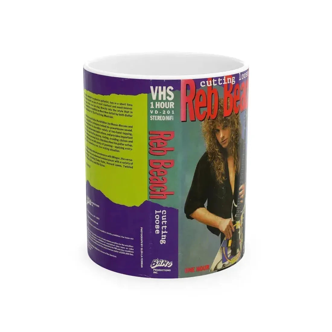CUTTING LOOSE REB BEACH (VHS COVER) - White Coffee Mug 11oz - Go Mug Yourself