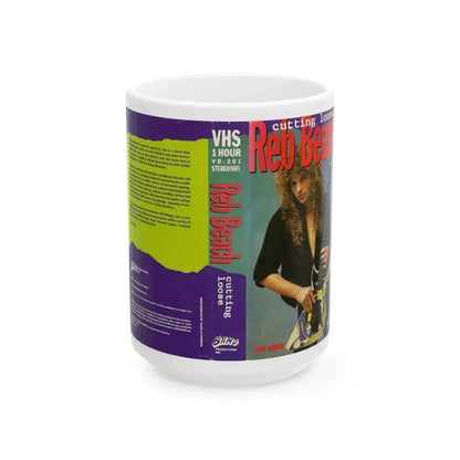 CUTTING LOOSE REB BEACH (VHS COVER) - White Coffee Mug 15oz - Go Mug Yourself