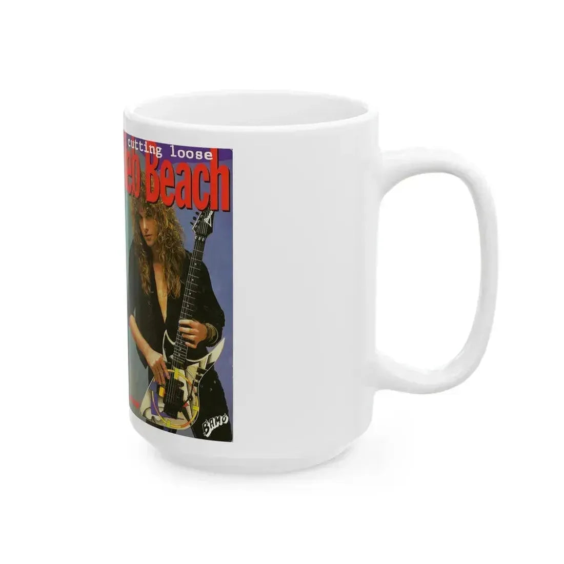 CUTTING LOOSE REB BEACH (VHS COVER) - White Coffee Mug - Go Mug Yourself