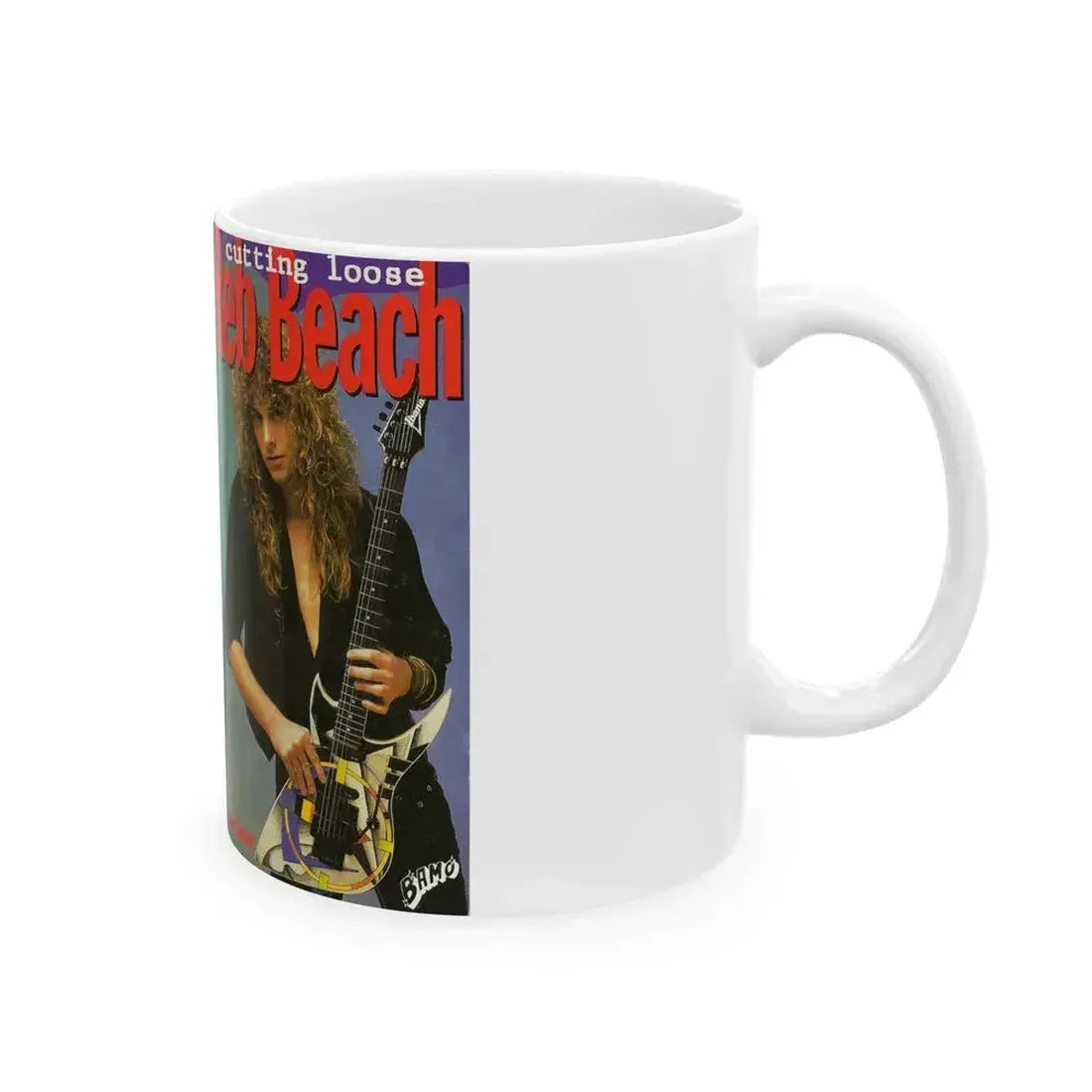 CUTTING LOOSE REB BEACH (VHS COVER) - White Coffee Mug - Go Mug Yourself
