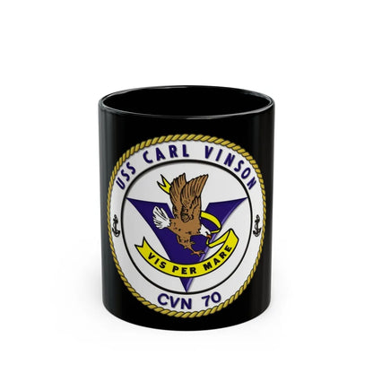 CVN 70 USS Carl Vinson 1982 (U.S. Navy) Black Coffee Mug-11oz-Go Mug Yourself