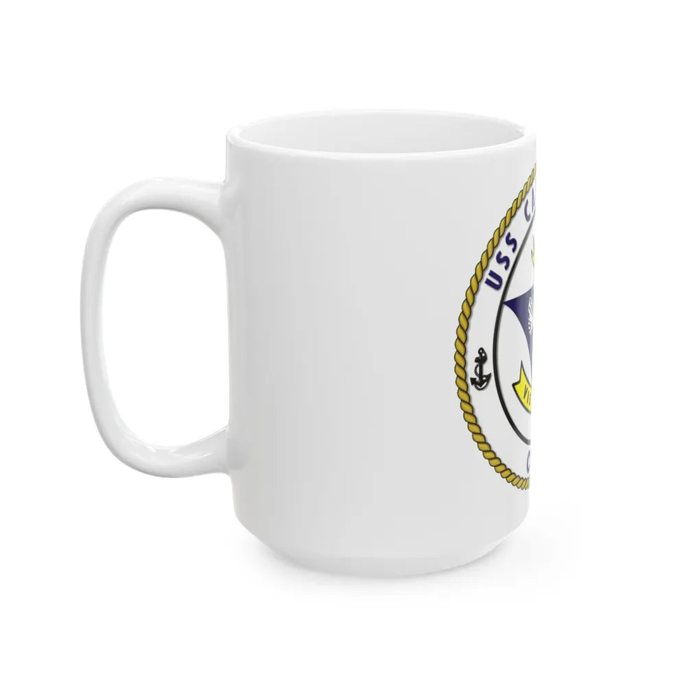 CVN 70 USS Carl Vinson 1982 (U.S. Navy) White Coffee Mug-Go Mug Yourself