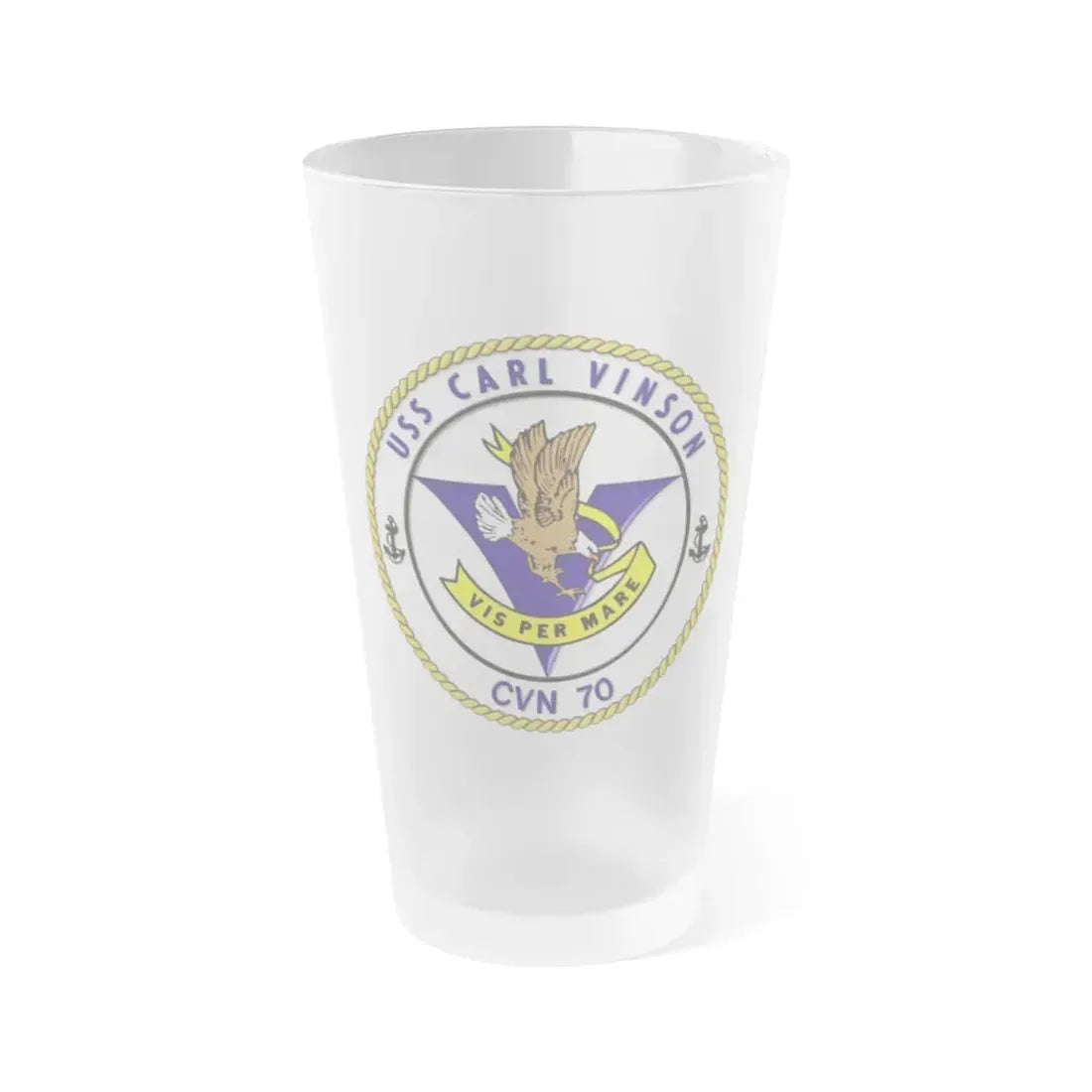 CVN 70 USS Carl Vinson 1982 (U.S. Navy) Frosted Pint Glass 16oz Default Title - Go Mug Yourself