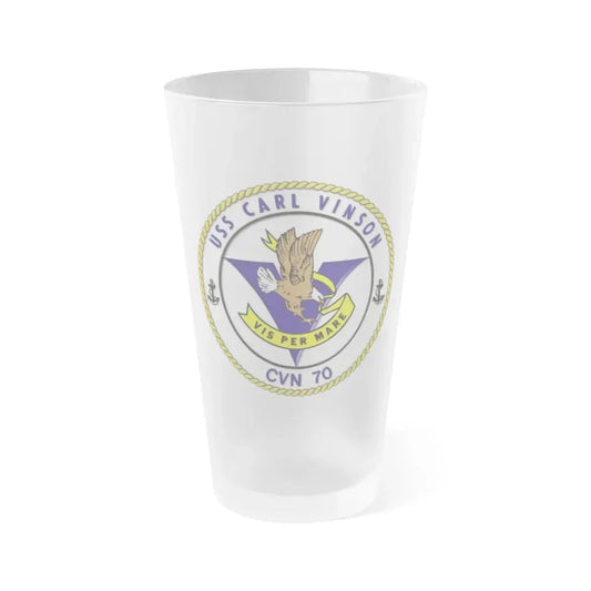 CVN 70 USS Carl Vinson 1982 (U.S. Navy) Frosted Pint Glass 16oz Default Title - Go Mug Yourself