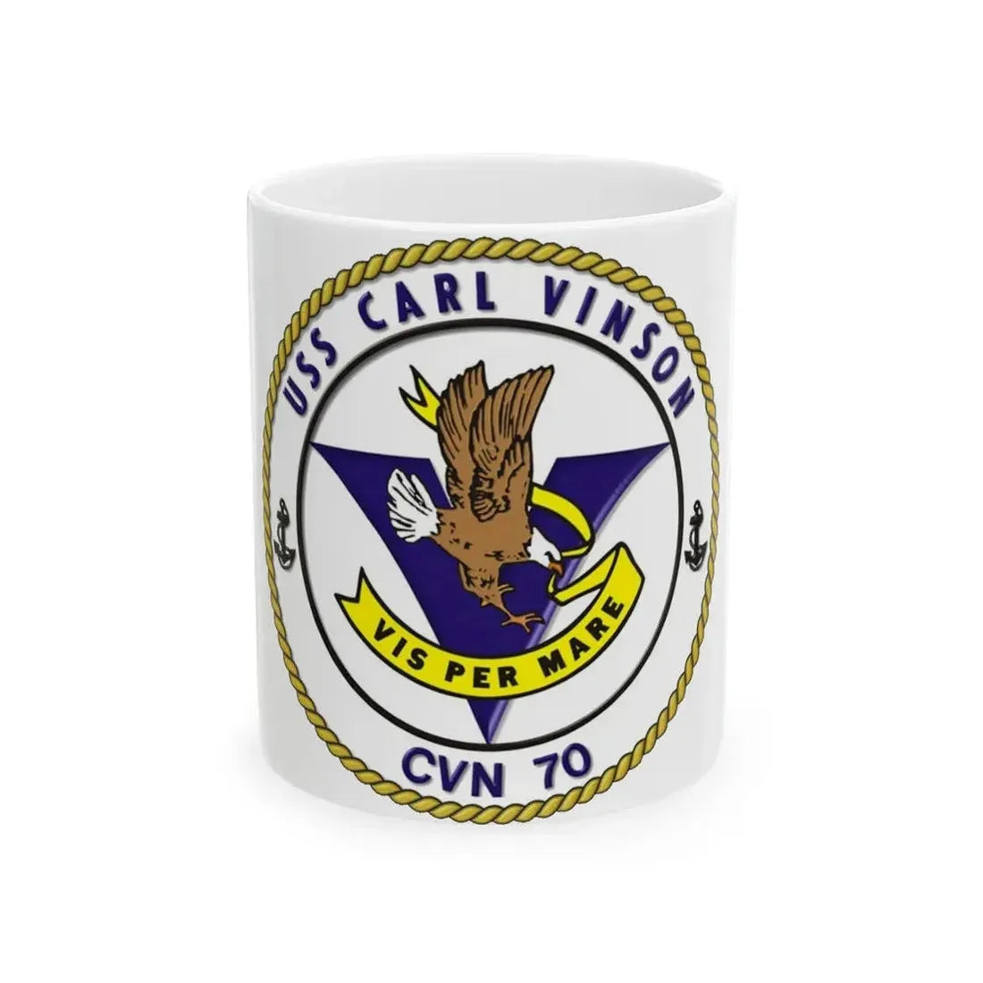 CVN 70 USS Carl Vinson 1982 (U.S. Navy) White Coffee Mug 11oz - Go Mug Yourself