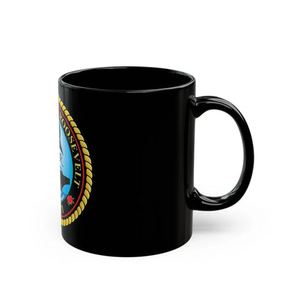 CVN 71 USS Theodore Roosevelt 1986 (U.S. Navy) Black Coffee Mug-Go Mug Yourself