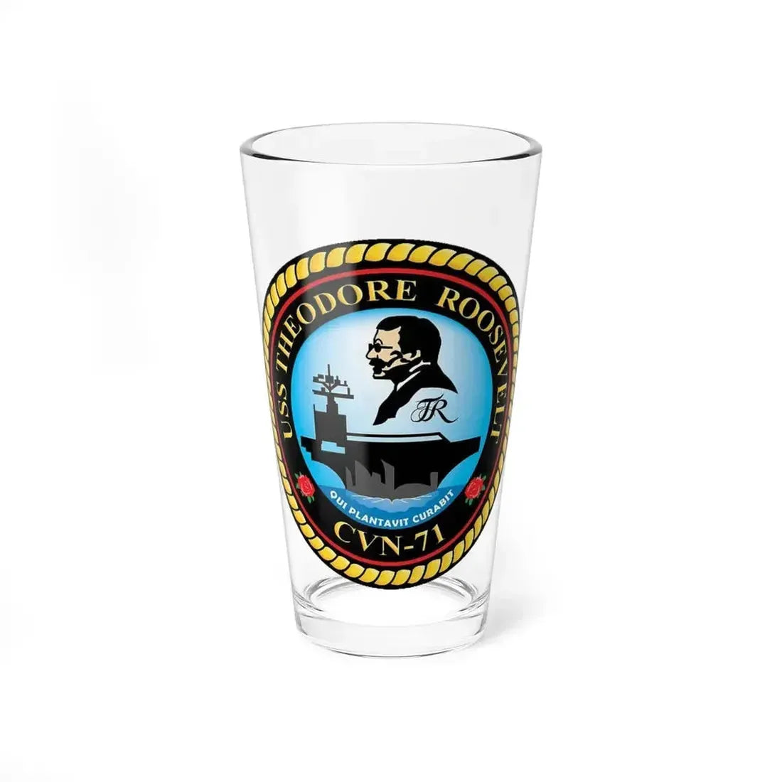 CVN 71 USS Theodore Roosevelt 1986 (U.S. Navy) Pint Glass 16oz - Go Mug Yourself