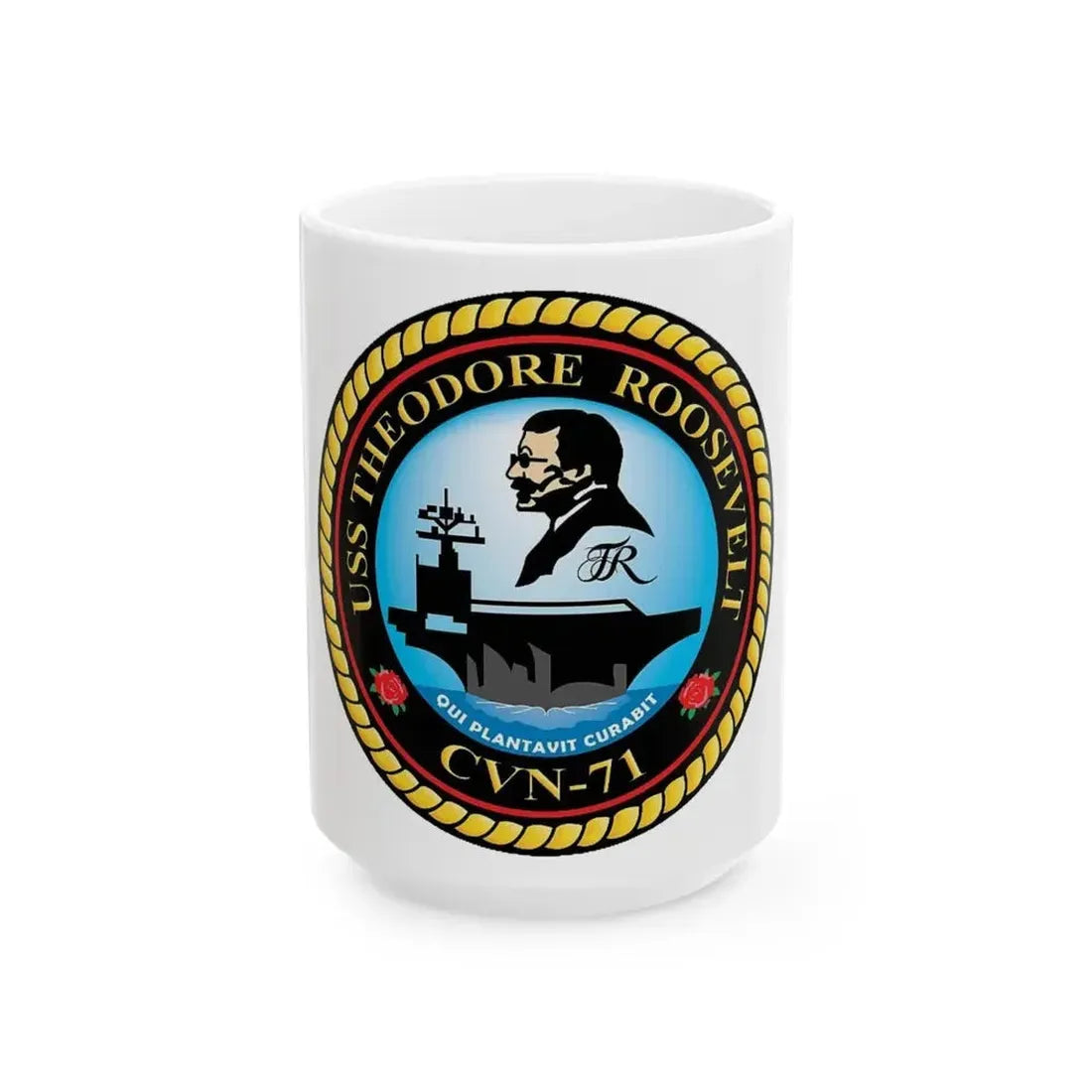 CVN 71 USS Theodore Roosevelt 1986 (U.S. Navy) White Coffee Mug 15oz - Go Mug Yourself