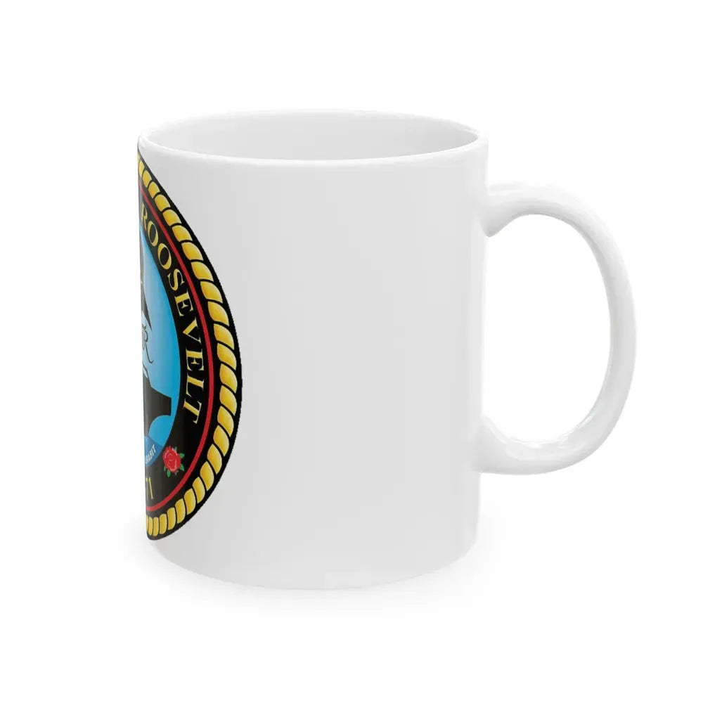 CVN 71 USS Theodore Roosevelt 1986 (U.S. Navy) White Coffee Mug - Go Mug Yourself