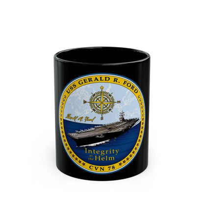 CVN 78 USS Gerald R Ford 2017 (U.S. Navy) Black Coffee Mug-11oz-Go Mug Yourself