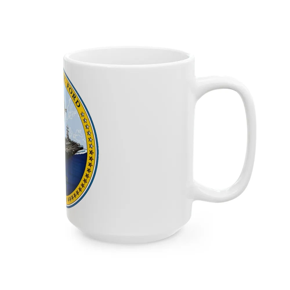 CVN 78 USS Gerald R Ford 2017 (U.S. Navy) White Coffee Mug-Go Mug Yourself