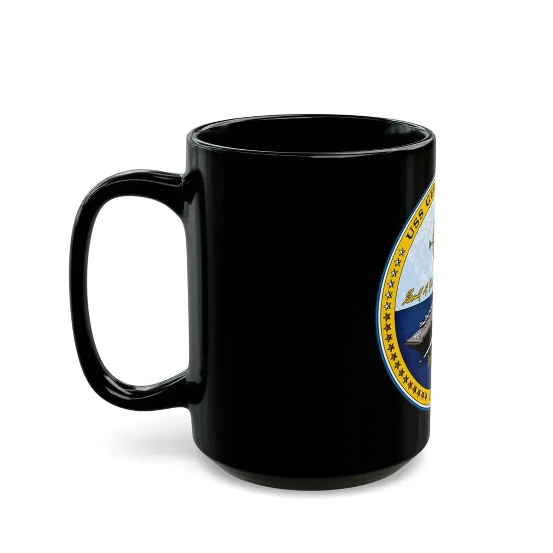 CVN 78 USS Gerald R Ford 2017 (U.S. Navy) Black Coffee Mug - Go Mug Yourself