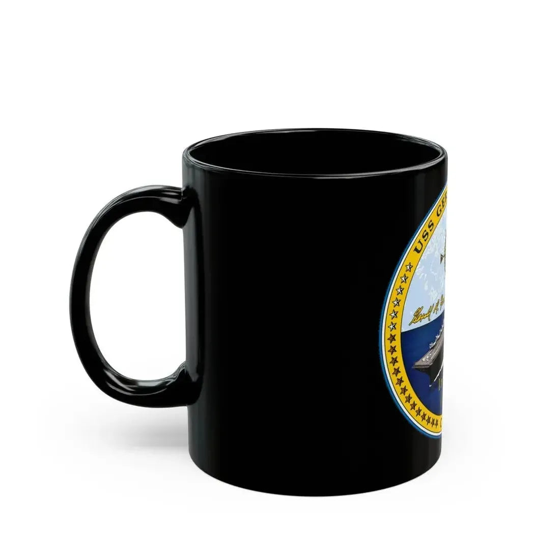 CVN 78 USS Gerald R Ford 2017 (U.S. Navy) Black Coffee Mug - Go Mug Yourself