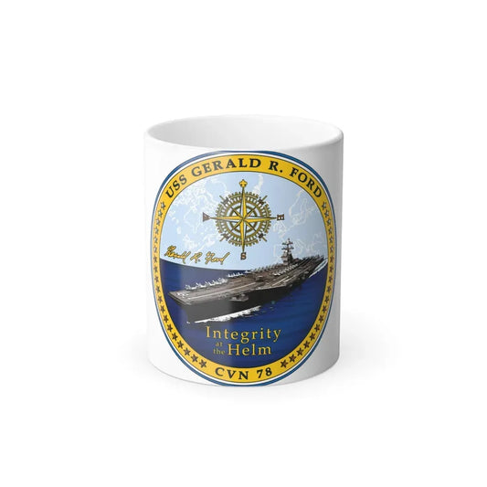 CVN 78 USS Gerald R Ford 2017 (U.S. Navy) Color Changing Mug 11oz Default Title 11oz - Go Mug Yourself