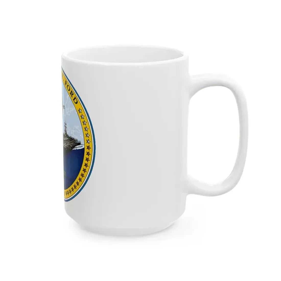CVN 78 USS Gerald R Ford 2017 (U.S. Navy) White Coffee Mug - Go Mug Yourself