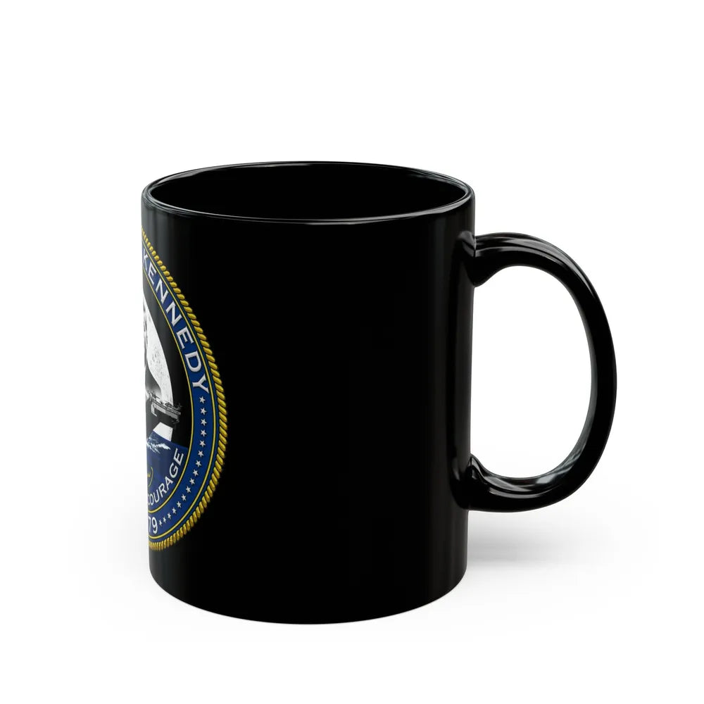 CVN 79 USS John F Kennedy (U.S. Navy) Black Coffee Mug-Go Mug Yourself