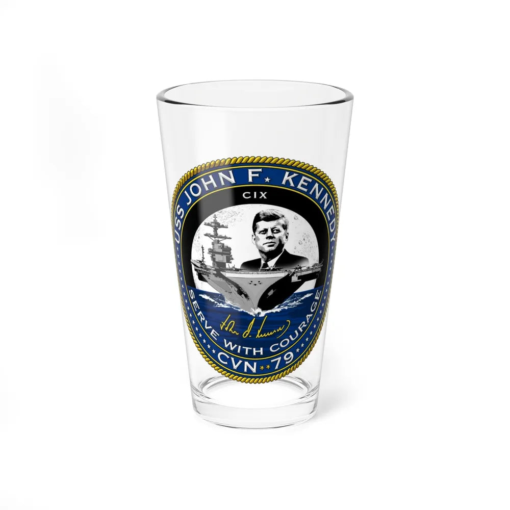 CVN 79 USS John F Kennedy (U.S. Navy) Pint Glass 16oz-16oz-Go Mug Yourself