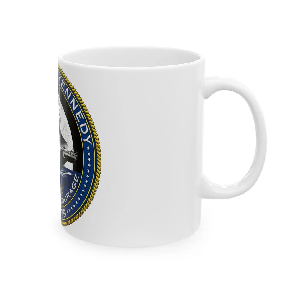 CVN 79 USS John F Kennedy (U.S. Navy) White Coffee Mug-Go Mug Yourself