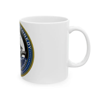 CVN 79 USS John F Kennedy (U.S. Navy) White Coffee Mug-Go Mug Yourself