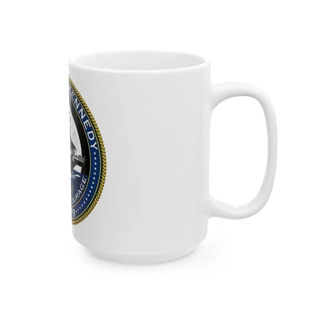 CVN 79 USS John F Kennedy (U.S. Navy) White Coffee Mug-Go Mug Yourself