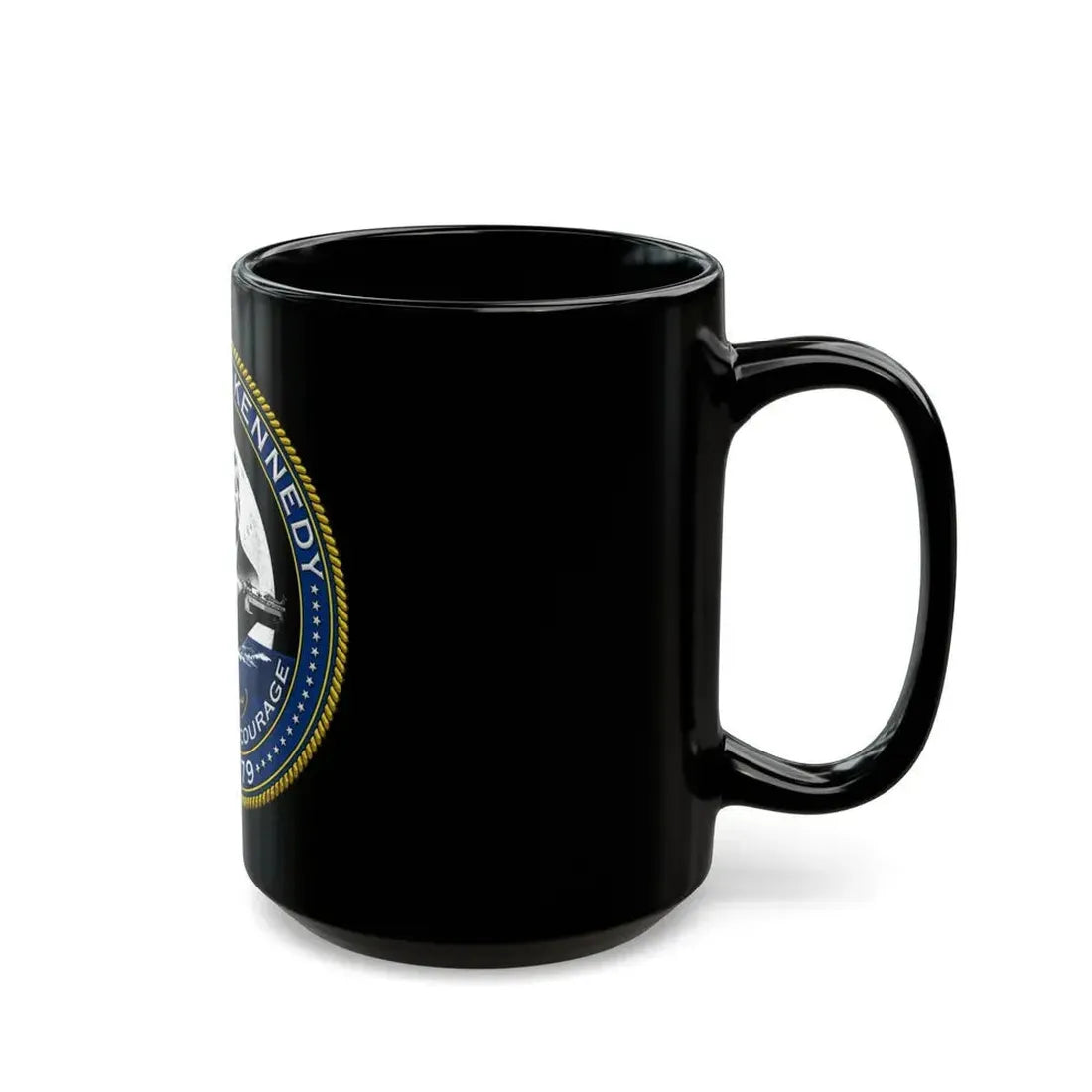 CVN 79 USS John F Kennedy (U.S. Navy) Black Coffee Mug - Go Mug Yourself