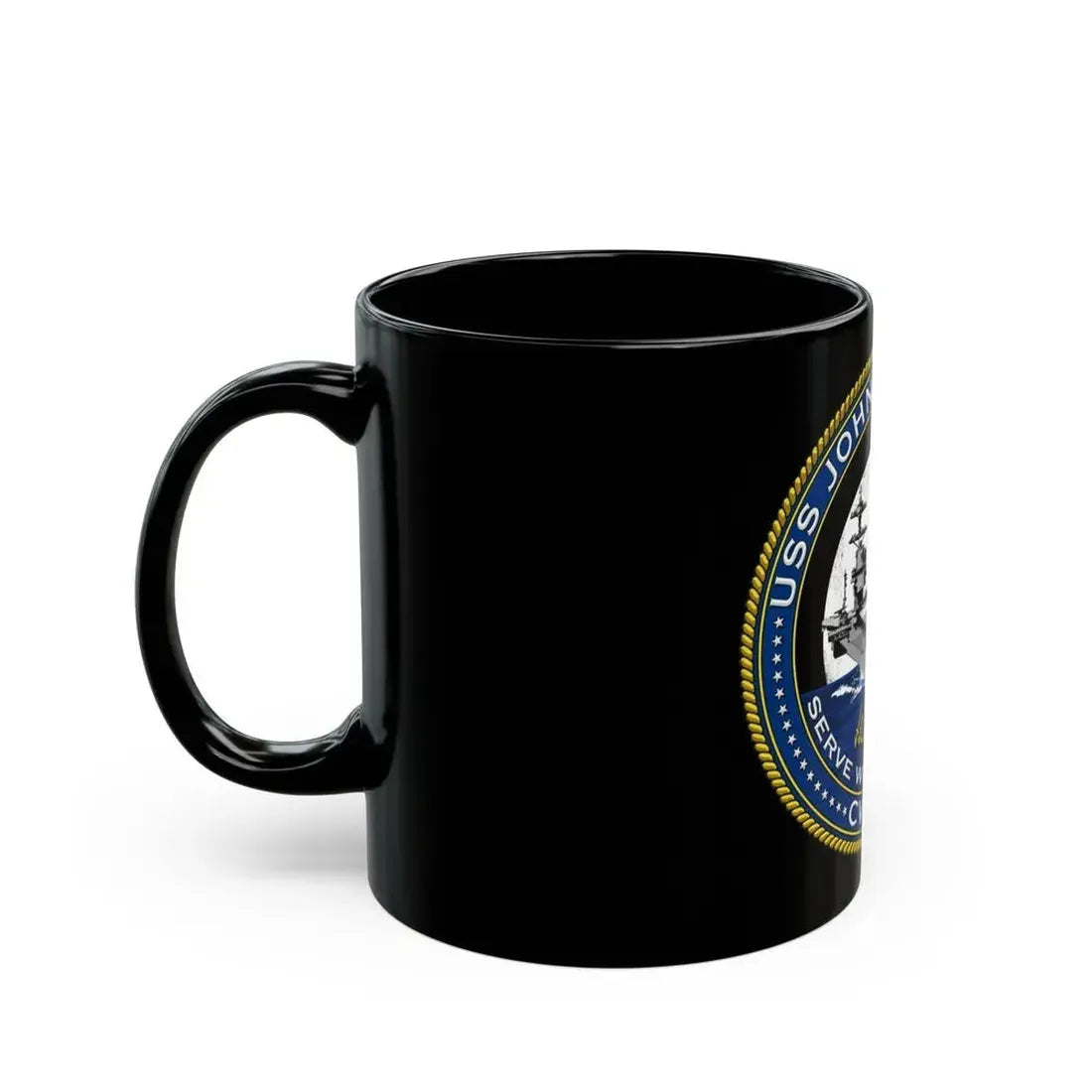CVN 79 USS John F Kennedy (U.S. Navy) Black Coffee Mug - Go Mug Yourself