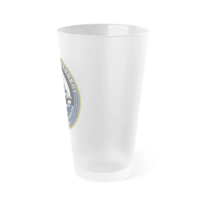 CVN 79 USS John F Kennedy (U.S. Navy) Frosted Pint Glass 16oz - Go Mug Yourself