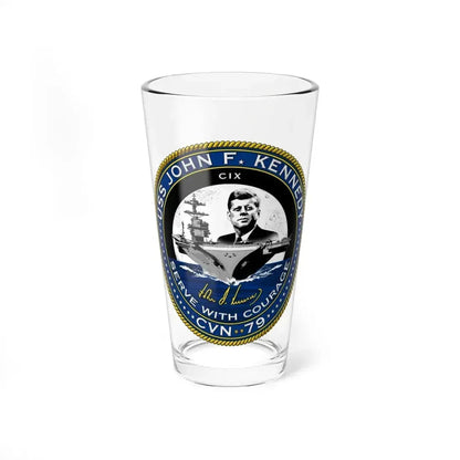 CVN 79 USS John F Kennedy (U.S. Navy) Pint Glass 16oz 16oz - Go Mug Yourself