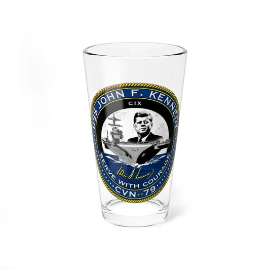 CVN 79 USS John F Kennedy (U.S. Navy) Pint Glass 16oz 16oz - Go Mug Yourself