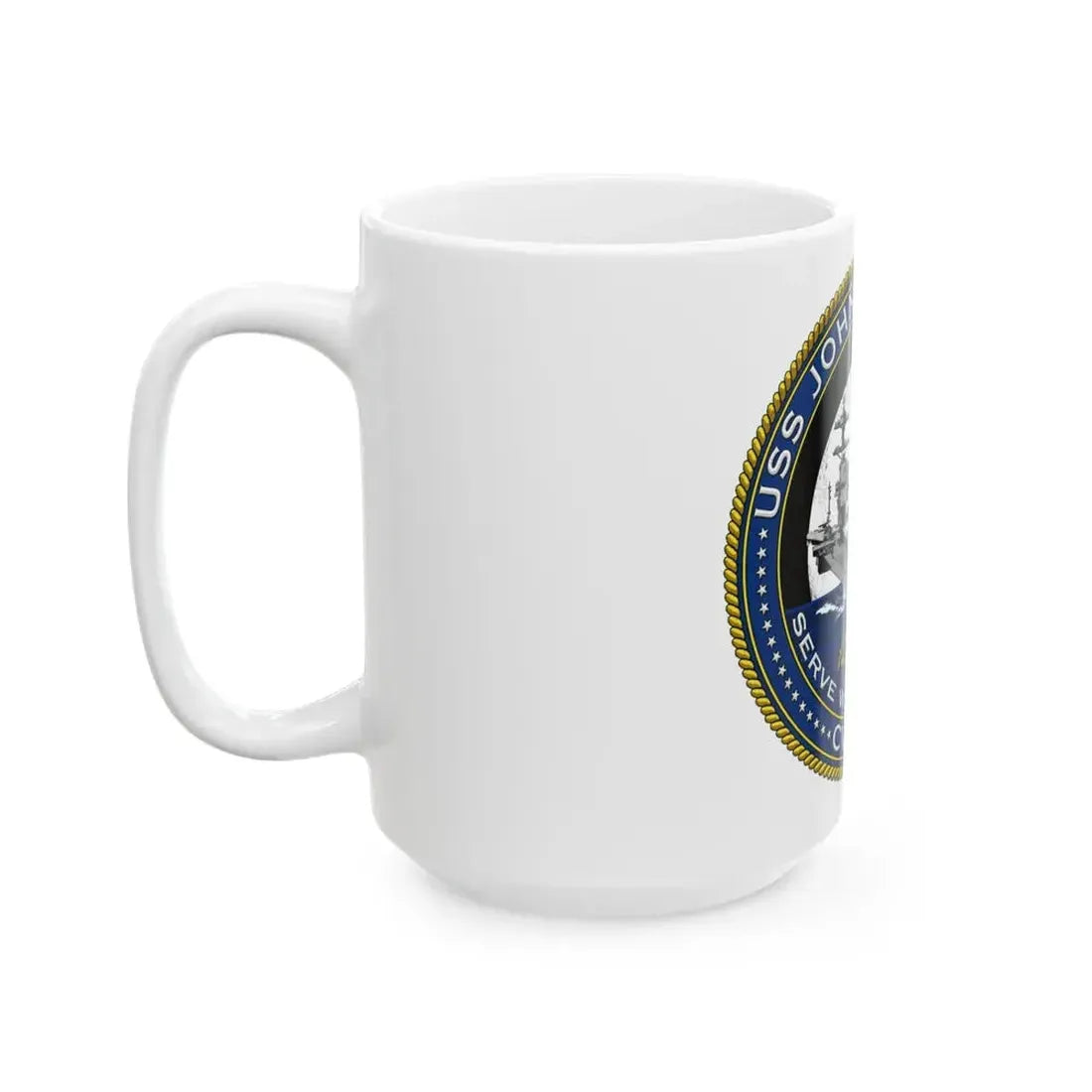 CVN 79 USS John F Kennedy (U.S. Navy) White Coffee Mug - Go Mug Yourself