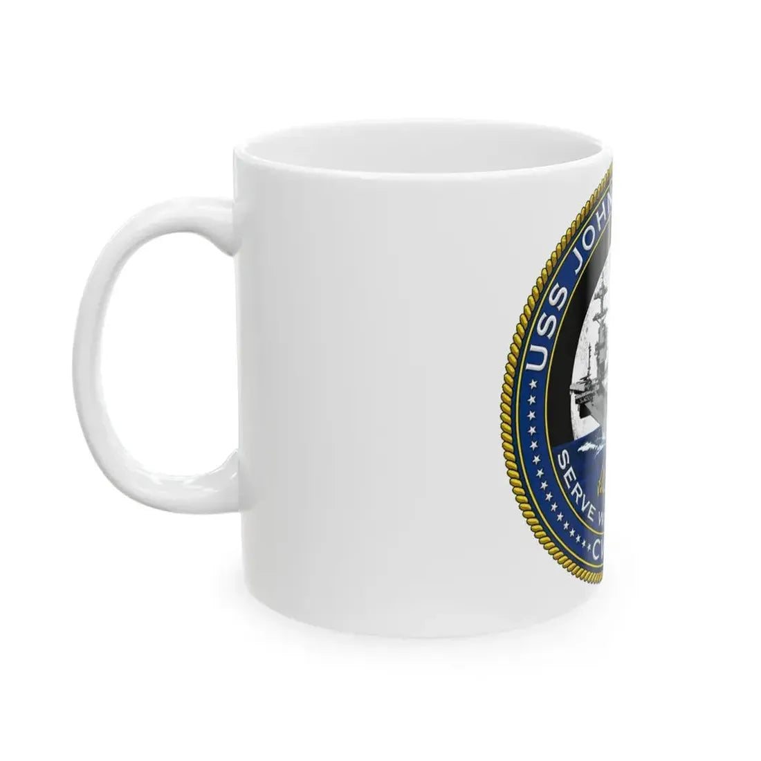 CVN 79 USS John F Kennedy (U.S. Navy) White Coffee Mug - Go Mug Yourself