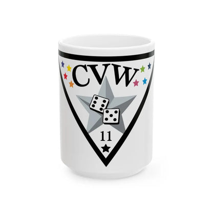 CVW 11 Carrier air wing (U.S. Navy) White Coffee Mug-15oz-Go Mug Yourself