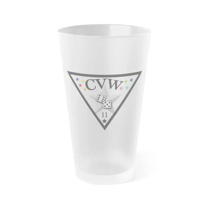 CVW 11 Carrier air wing (U.S. Navy) Frosted Pint Glass 16oz Default Title - Go Mug Yourself