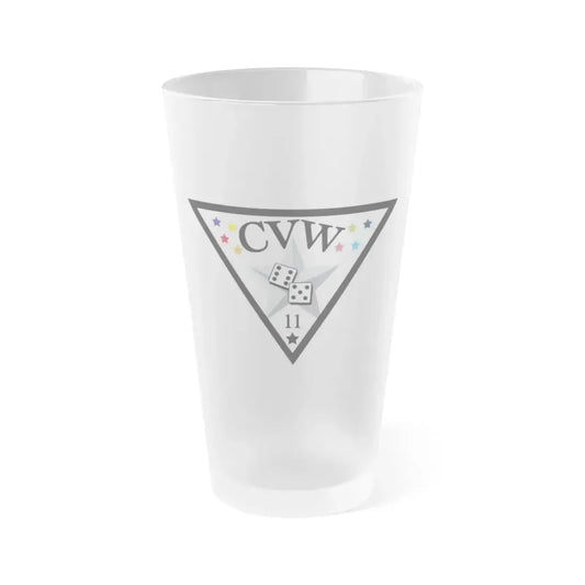 CVW 11 Carrier air wing (U.S. Navy) Frosted Pint Glass 16oz Default Title - Go Mug Yourself