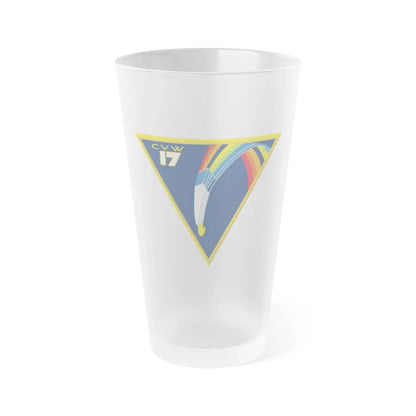 CVW 17 Carrier Air Wing (U.S. Navy) Frosted Pint Glass 16oz-Go Mug Yourself