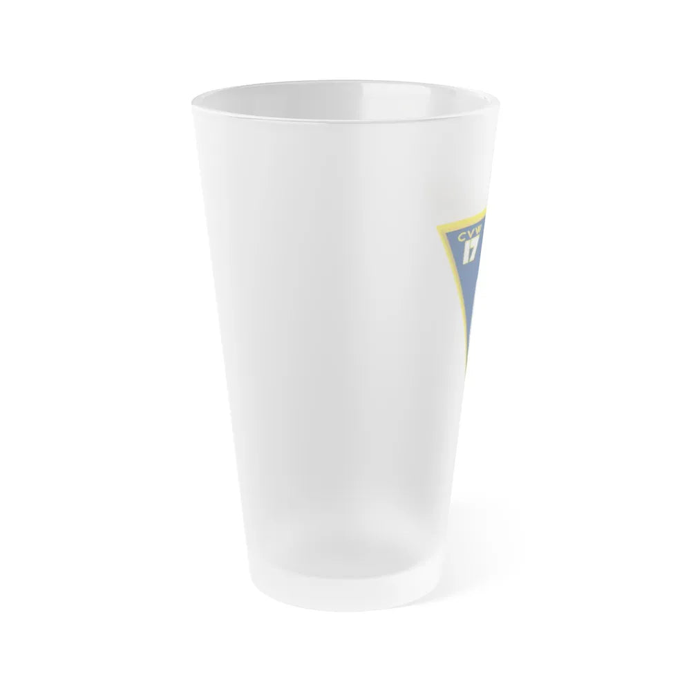 CVW 17 Carrier Air Wing (U.S. Navy) Frosted Pint Glass 16oz-Go Mug Yourself