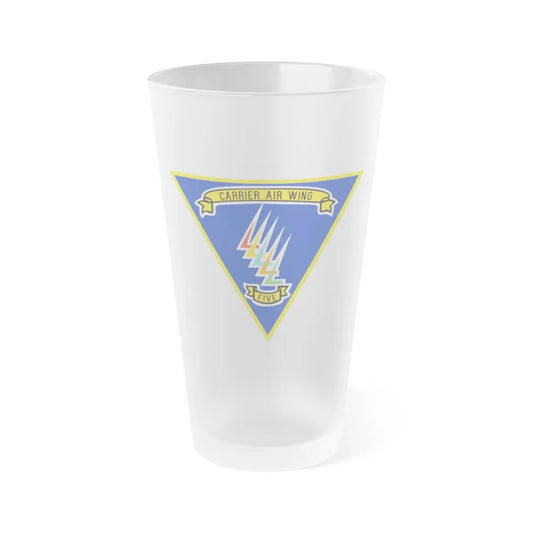 CVW 5 Carrier Air Wing (U.S. Navy) Frosted Pint Glass 16oz-Go Mug Yourself