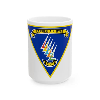 CVW 5 Carrier Air Wing (U.S. Navy) White Coffee Mug-15oz-Go Mug Yourself