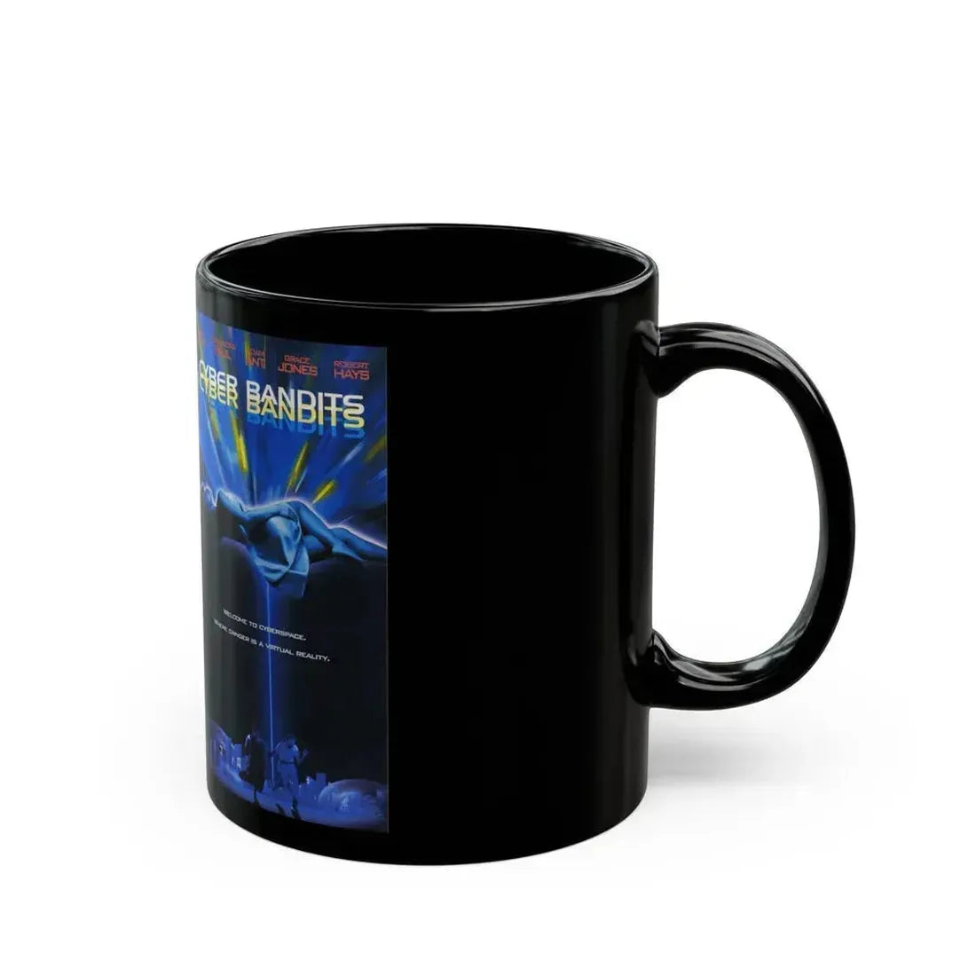CYBER BANDITS (VHS COVER) - Black Coffee Mug - Go Mug Yourself