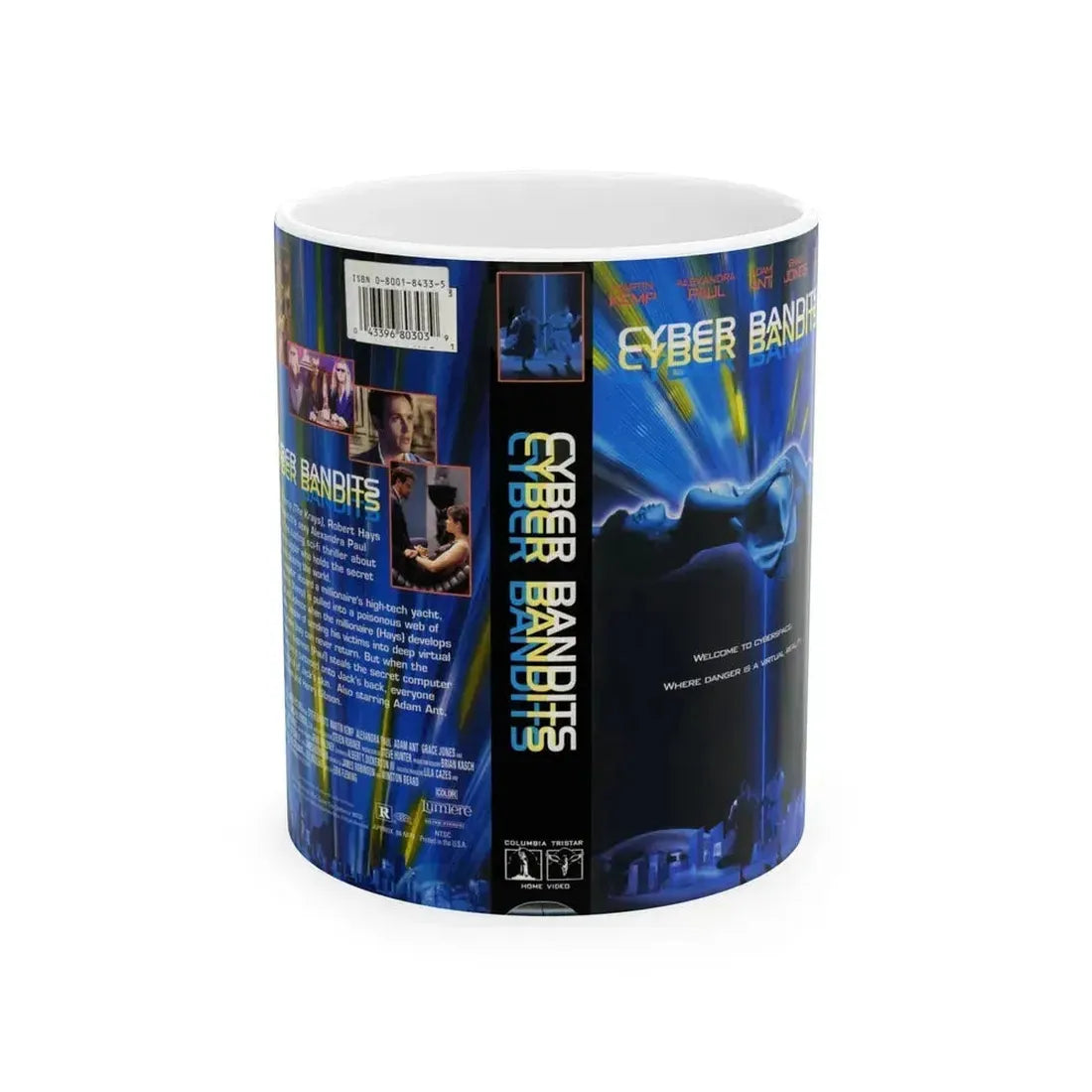 CYBER BANDITS (VHS COVER) - White Coffee Mug 11oz - Go Mug Yourself
