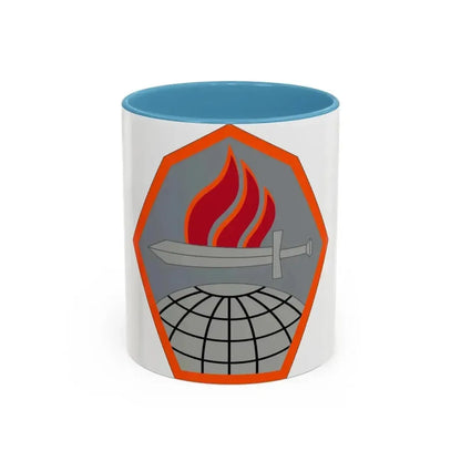 Cyber Center of Excellence (U.S. Army) Accent Coffee Mug 11oz Light Blue - Go Mug Yourself