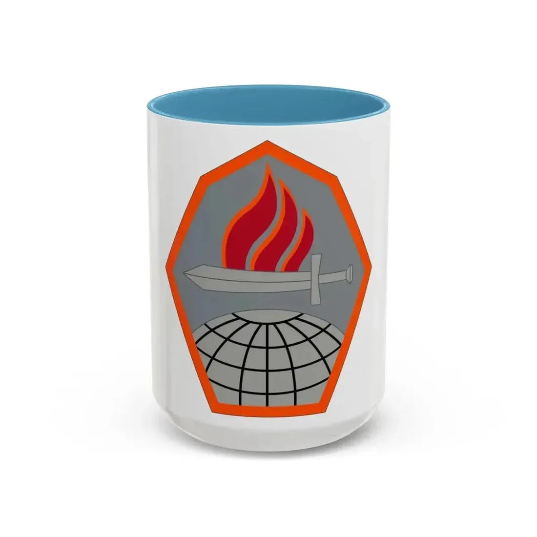 Cyber Center of Excellence (U.S. Army) Accent Coffee Mug 15oz Light Blue - Go Mug Yourself