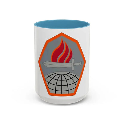 Cyber Center of Excellence (U.S. Army) Accent Coffee Mug 15oz Light Blue - Go Mug Yourself