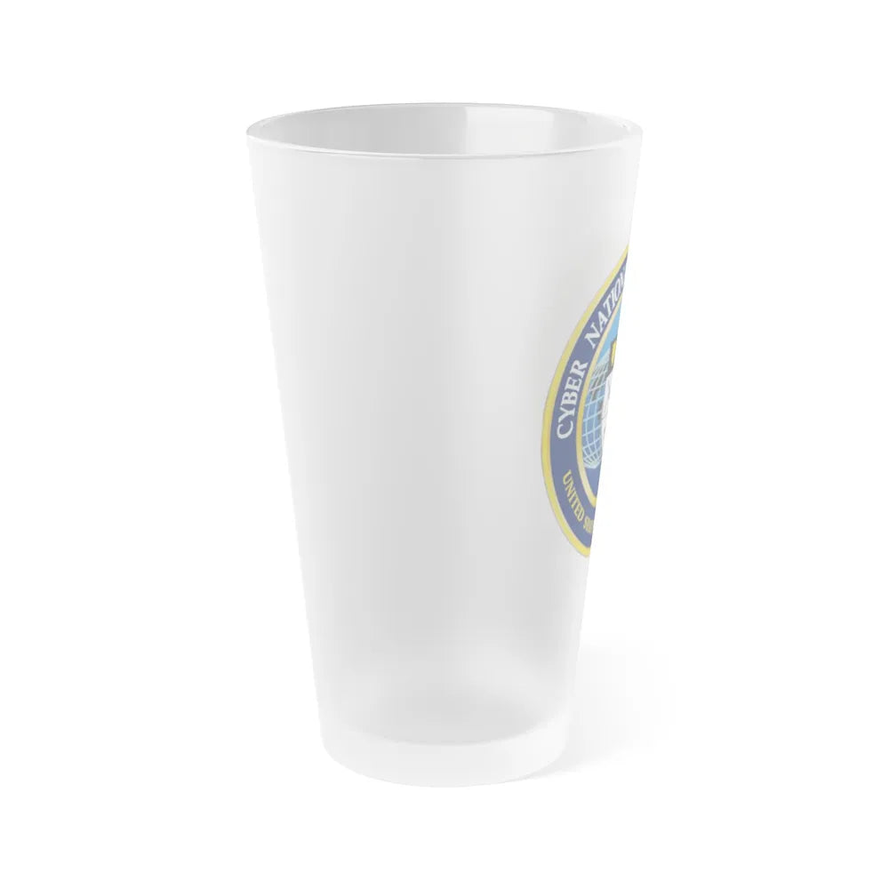 Cyber National Mission Force (U.S. Army) Frosted Pint Glass 16oz-Go Mug Yourself