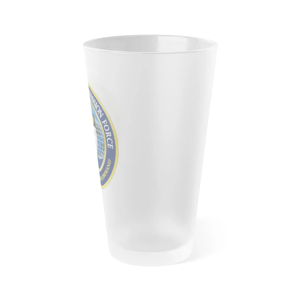 Cyber National Mission Force (U.S. Army) Frosted Pint Glass 16oz-Go Mug Yourself