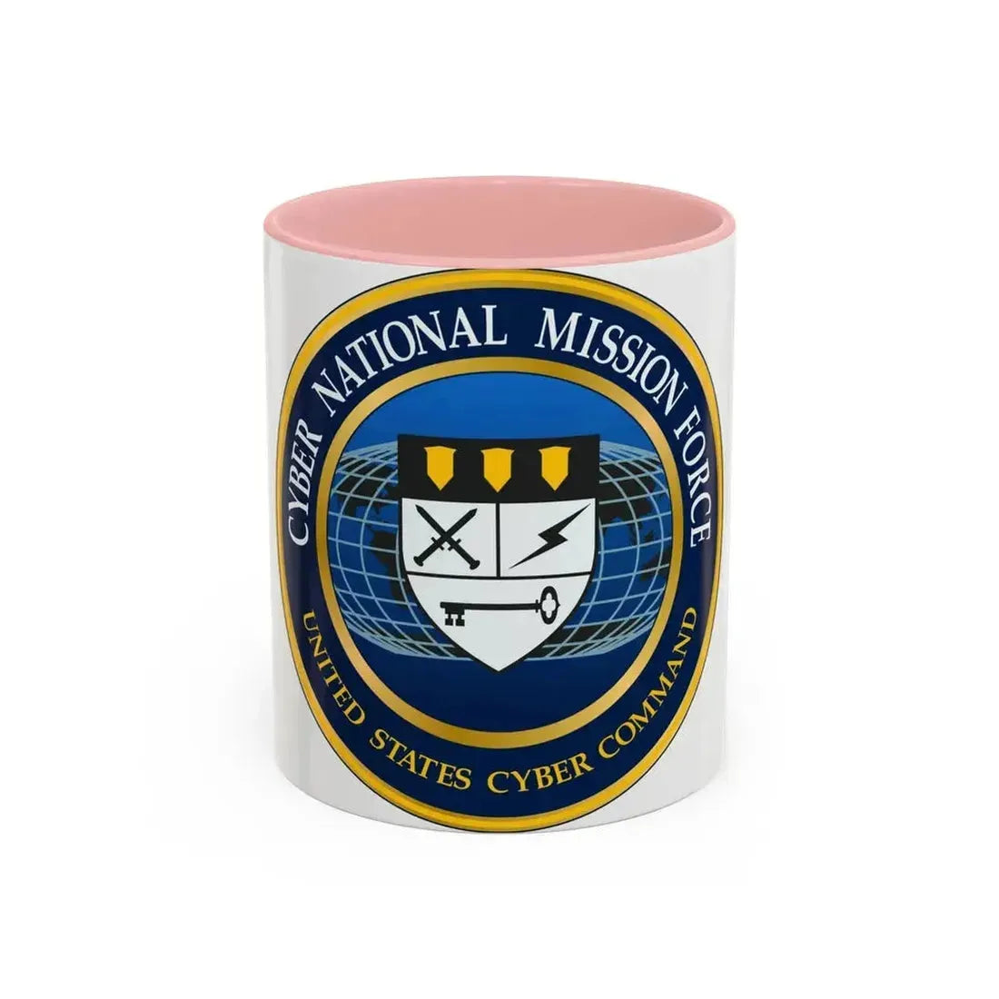 Cyber National Mission Force (U.S. Army) Accent Coffee Mug 11oz Pink - Go Mug Yourself