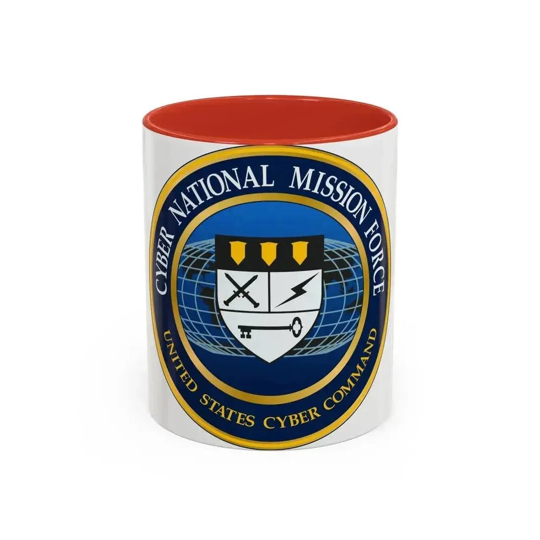 Cyber National Mission Force (U.S. Army) Accent Coffee Mug 11oz Red - Go Mug Yourself