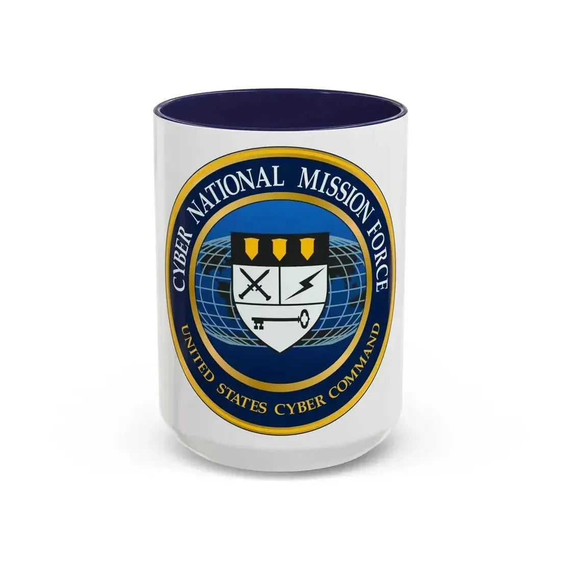 Cyber National Mission Force (U.S. Army) Accent Coffee Mug 15oz Navy - Go Mug Yourself